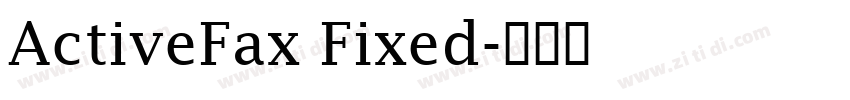 ActiveFax Fixed字体转换